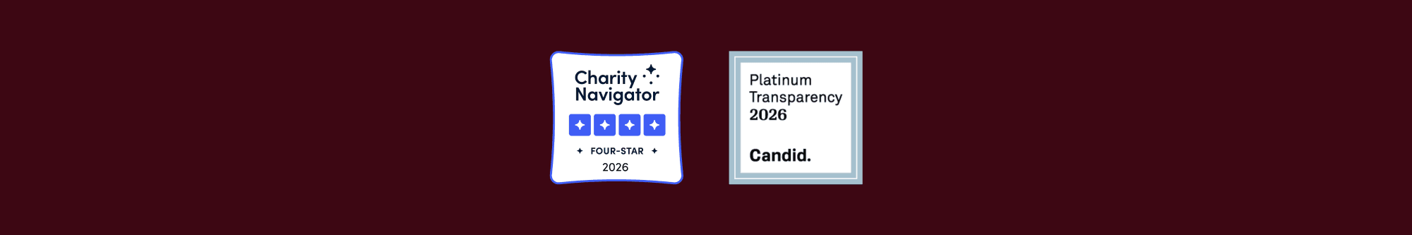 Charity Navigator Four-Star 2026 Badge
Platinum Transparency 2026 Candid Badge